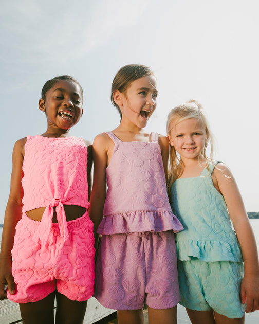 Deux par Deux Terry Tank Top with Shorts Set Light Blue US 5T 4
