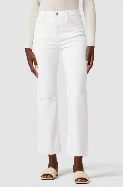Hudson Shadow Remi Crop Straight Leg Jeans White 24 2