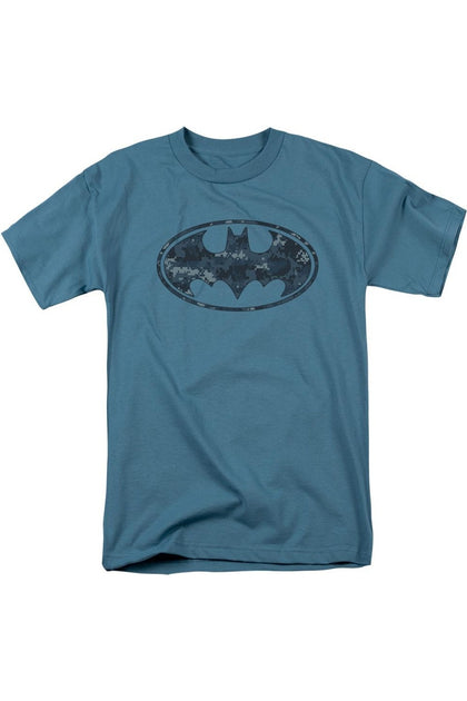 Gildan Batman Navy Camo Shield T-Shirt Blue Medium 2
