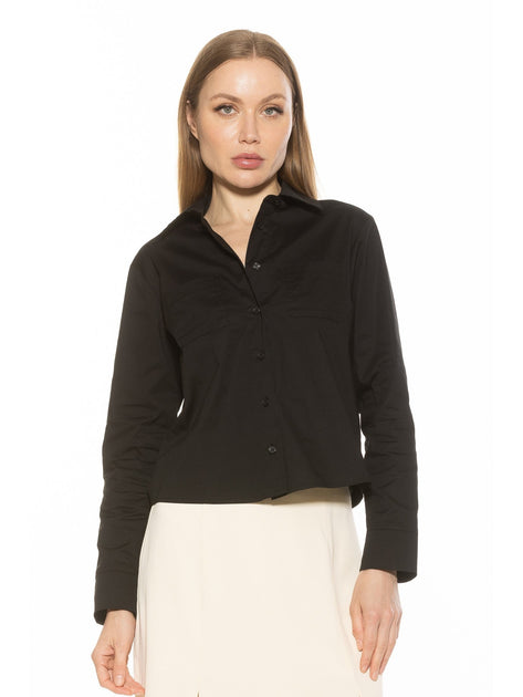 Alexia Admor Roxanne Shirt Green Large 2