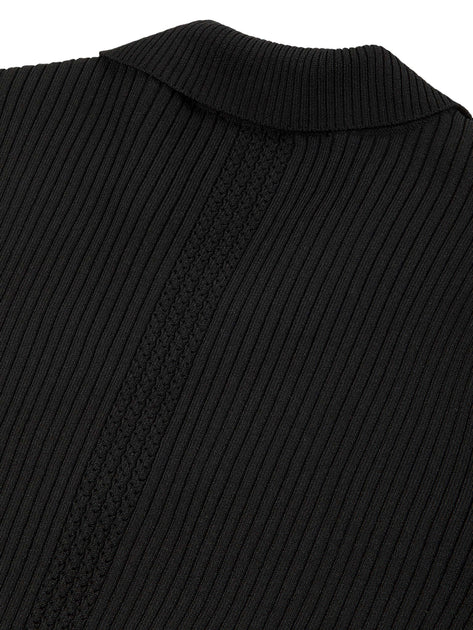 Sergio Tacchini Magreta Rib Cardigan Black Small 4