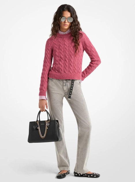Michael Kors Cable Knit Sweater Grey XL 4