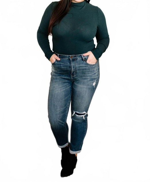 Judy Blue Patch Things Up Boyfriend Jean Blue 30 2