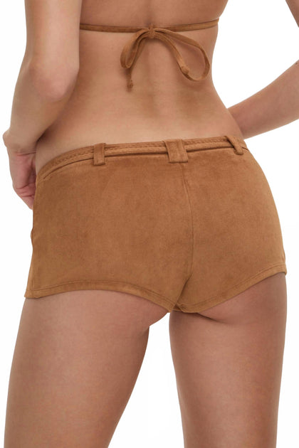 Frankies Bikinis Wrangler Shorts Brown XS 3