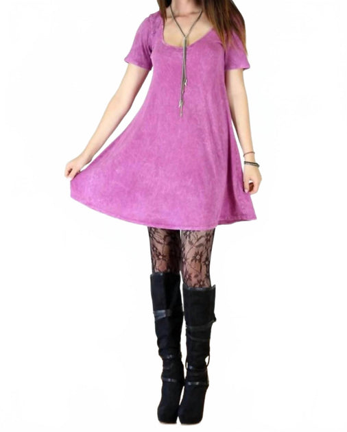 Tough Luv Fit and Flare Kleid Lila Large 4