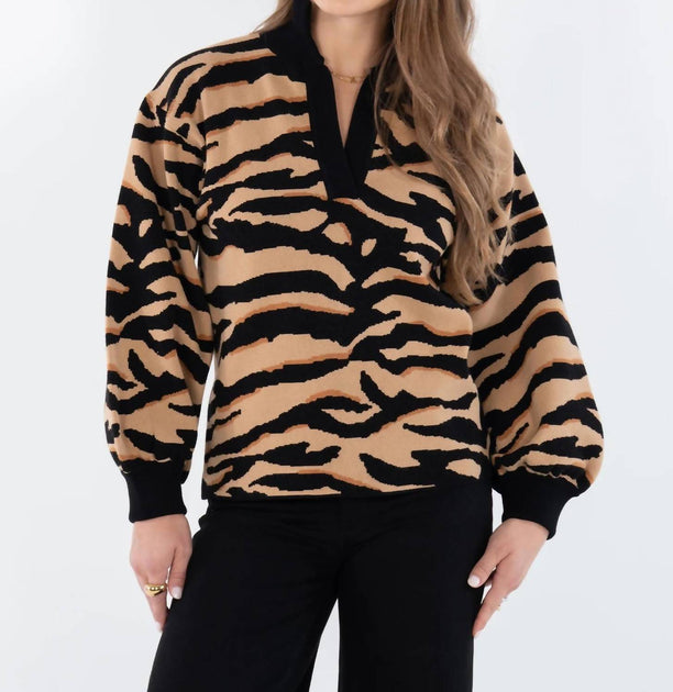 Emily McCarthy Lolli Collar Sweater Beige Small 2