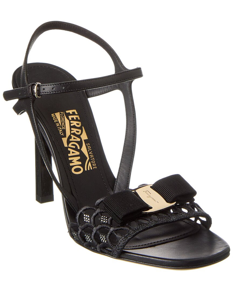 Ferragamo new side 10 SALVATORE FERRAGAMO Size 10 -Parigi- Black Contrast Stitch  main image 2