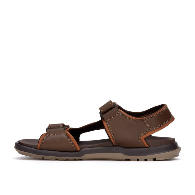 NEW FERRATO men\'s leather sandals in light brown Ferrato Men main image 3