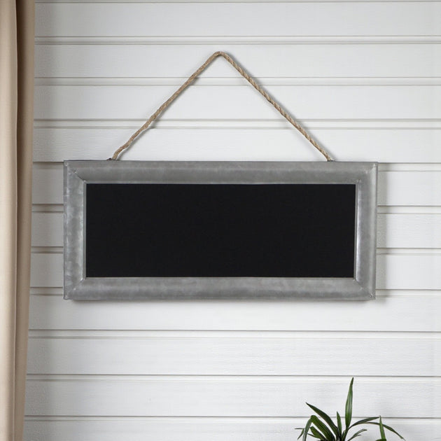 Hivvago Hanging Chalkboard Gray Metal 22x10 3