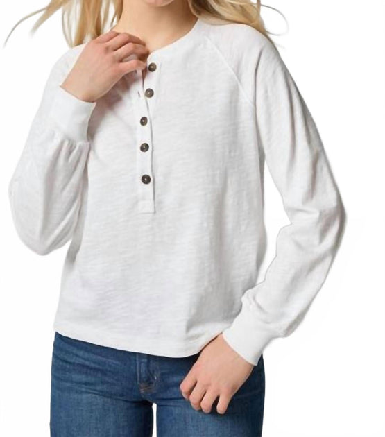 Lilla P Full Sleeve Henley Top White Small 2
