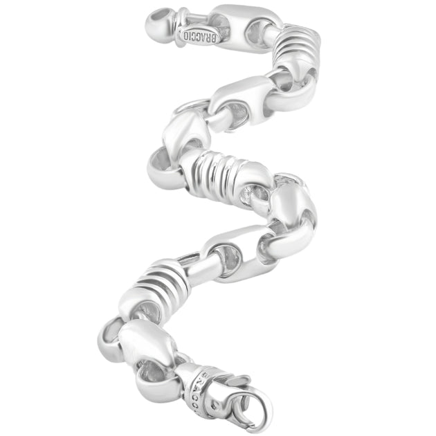 Pompeii3 Figaro Link Bracelet Yellow Gold 9in 6