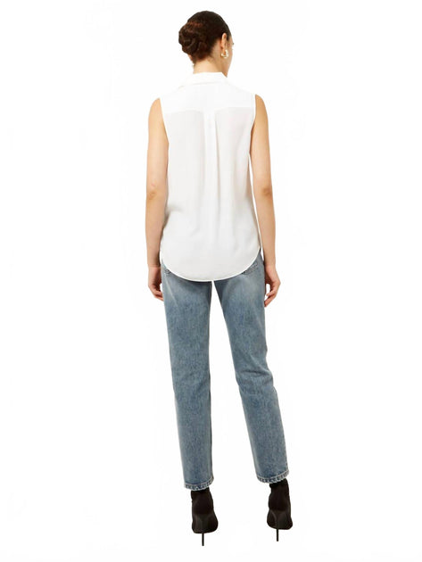 Equipment Signature Silk Top White Medium 4