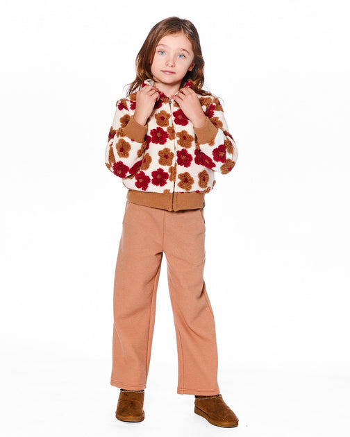 Deux par Deux Waffle Flare Leg Pants Caramel Brown US 7 3