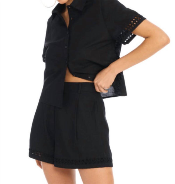 ALLISON NEW YORK Elise Shorts Black Medium 3