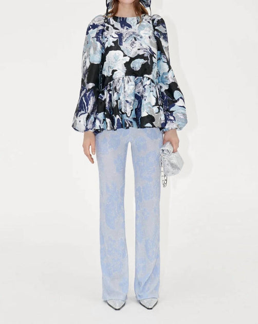トップス stine goya over blouse Stine Goya Nandya floral-print Blouse | Silver | FARFETCH