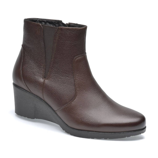 Pazstor Women Leather Boots Brown US 9 3