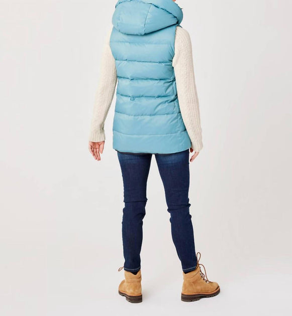 Carve Designs Davos Down Vest Blue Medium 4