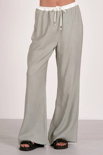 ELAN Taylor Wide Leg Pants Beige Medium 2