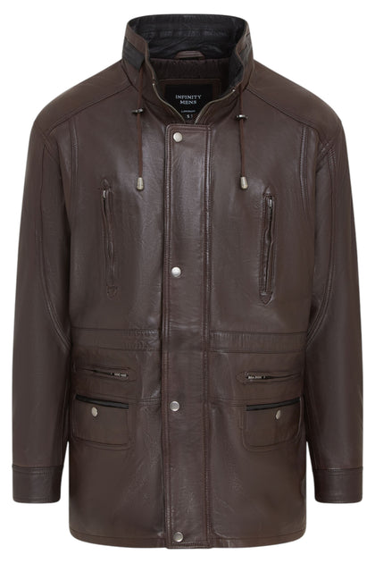 Infinity Gatton Parka Coat Brown Large 3