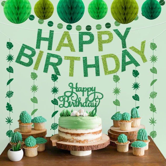 OTILLO Birthday Decoration Kit Green 4