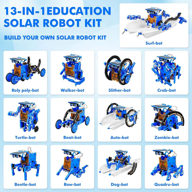 BBTEE 13-in-1 Solar Power Robot Building Set 4