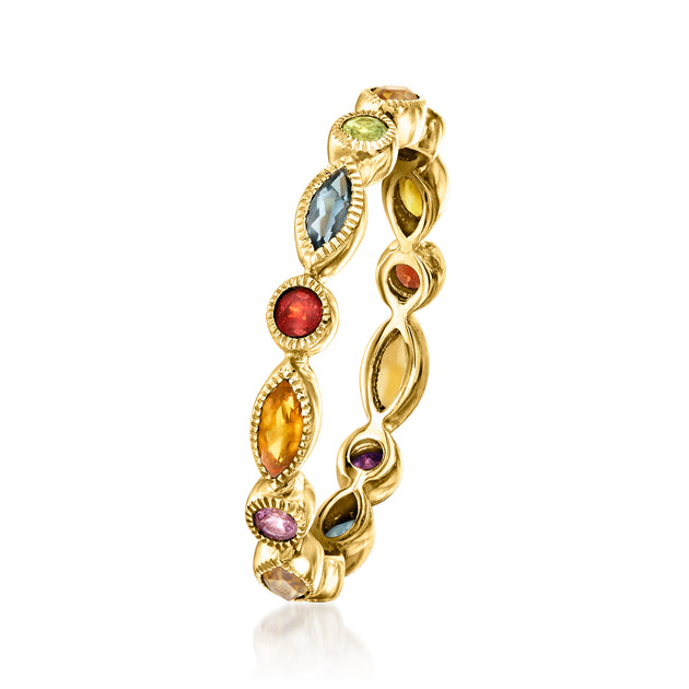 Ross-Simons RS Pure Multi-Gemstone Eternity Band Yellow US 9 4