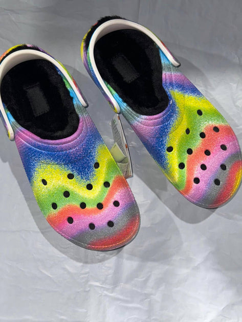 Crocs Classic Lined Spray Dye Clog Multi US 11 3