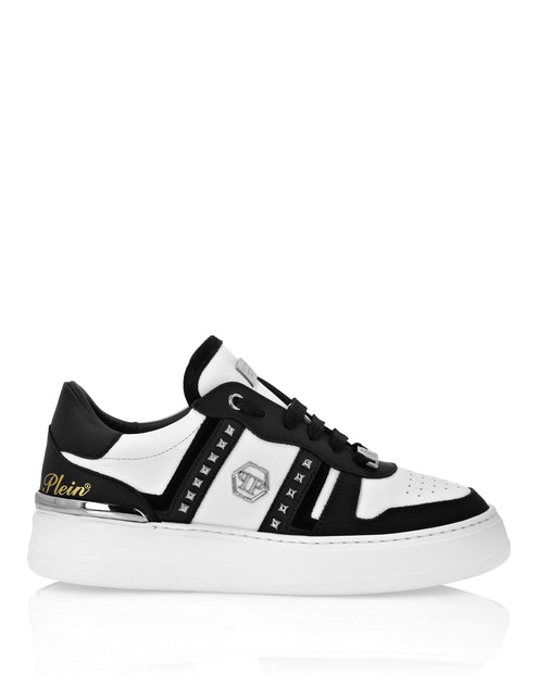 Philipp Plein Low Top Sneakers Mix Cut Studs Blue EU 41 3