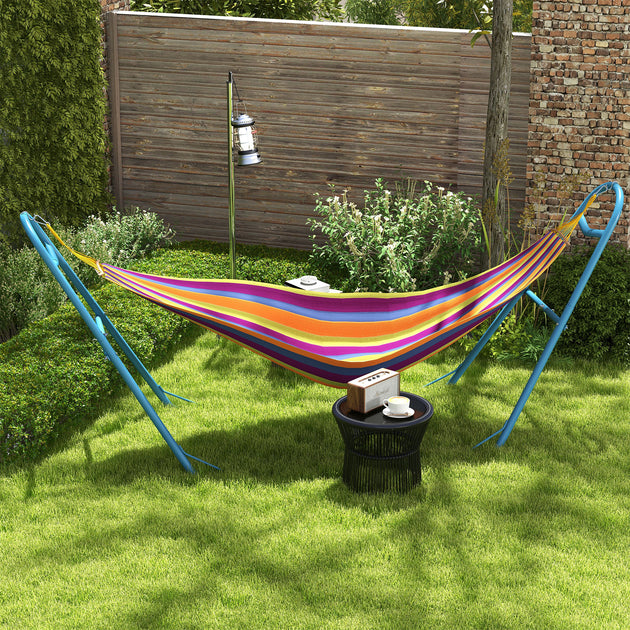 Hivvago Heavy Duty Steel Hammock Stand Black 5