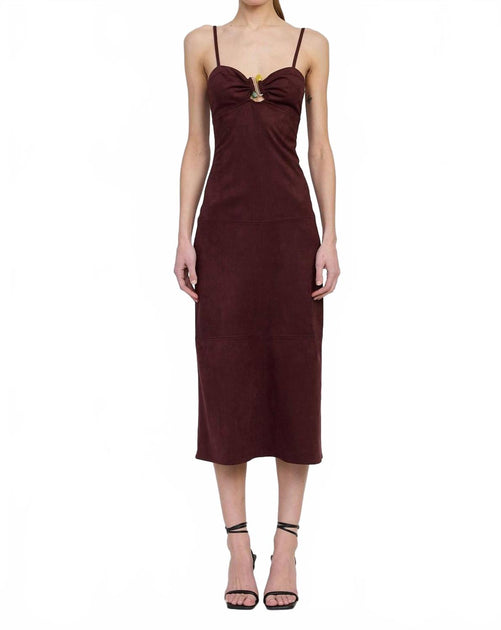 En Saison Delphine Midi Dress Red Large 2
