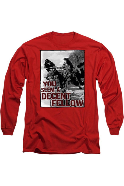 Gildan Princess Bride Fellow Long Sleeve Tee Red Small 2