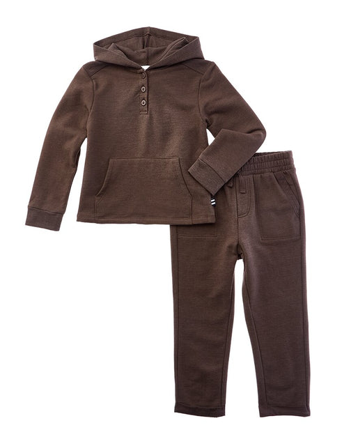Splendid Adventure Hoodie & Pant Set Brown US 4T 2