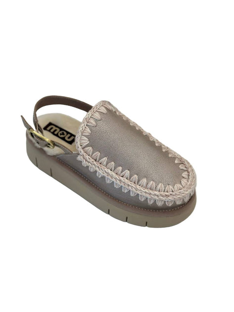 Mou Bounce Buckle Strap Clog Stone Metallic EU 39 2
