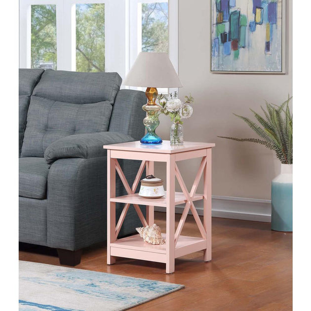 Convenience Concepts Oxford End Table Blush Pink 4