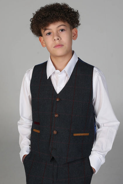 Paul Andrew Madrid 3 Piece Tweed Suit Blue 12 Years 3