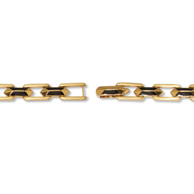 Palm Men's Link Bracelet Gold 8-inch 3