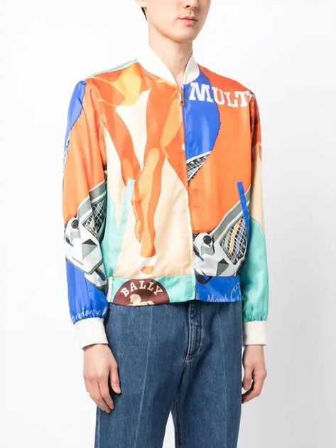 Bally Graphic-Print Bomber Jacket Multi Large 2