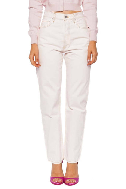 AGOLDE Mid Rise Straight Leg Jean Pink 23 2