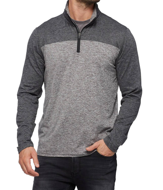 Flags & Anthem Madeflex Stretch Zip Up Pullover Shirt Grey Small 2