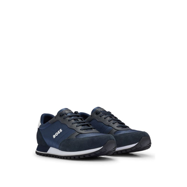 Boss Mixed-material Trainers Blue US 12 2