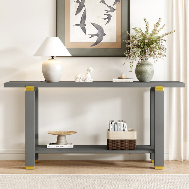 Streamdale Console Table Brown 4