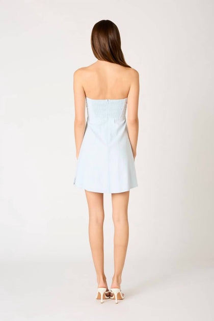 Cotton Candy LA Twisted Keyhole Mini Dress Blue Medium 4