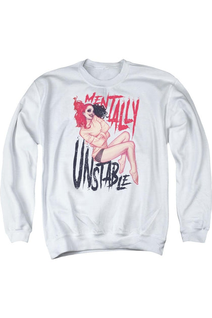 Gildan Batman Unstable Crewneck Sweatshirt White Medium 2