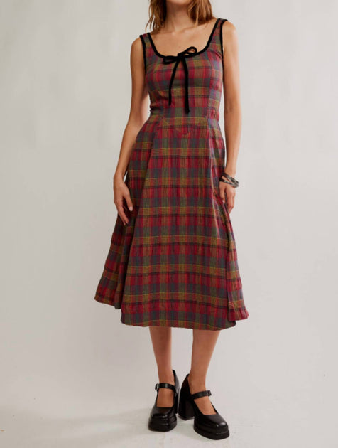 Free People Freya Plaid Dress Multi Small 3