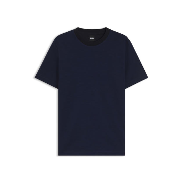 Boss Geometric-jacquard T-shirt Blue Medium 2