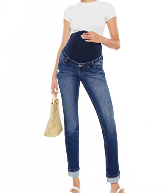 KanCan Teagan Maternity Straight Fit Jeans Blue 27 2