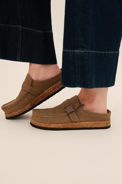 OLEM Driftwood Walker Slide Brown US 7 2