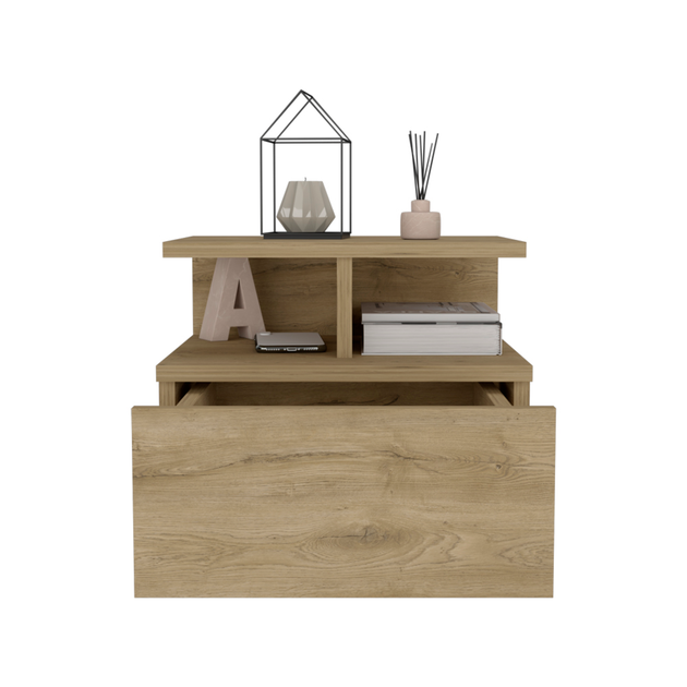 Hivvago Nightstand Beige 12in 4