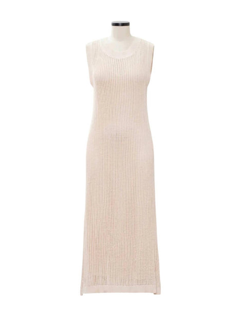 MOON RIVER Women's Knit Sleeveless Maxi Dress In Cream