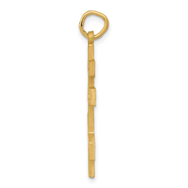 Diamond2Deal Eastern Orthodox Cross Pendant Yellow Gold 5